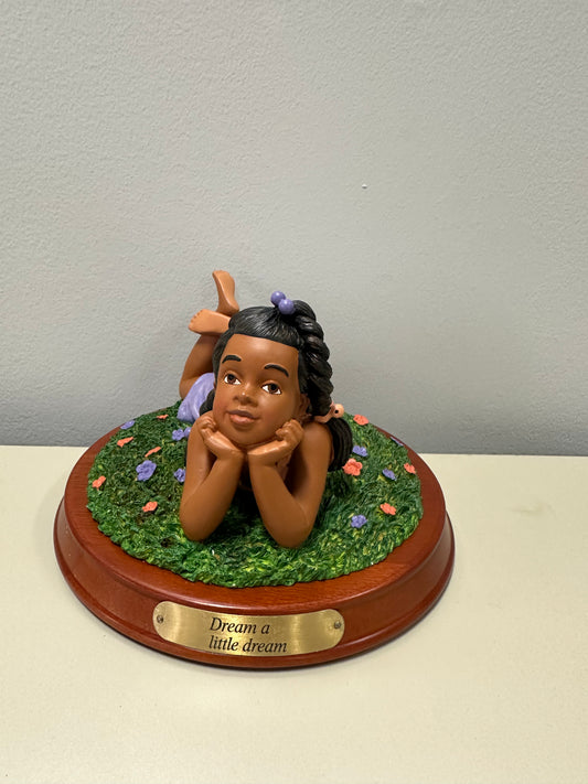 Dream a Little Dream – Resting Girl Figurine on Flower Meadow
